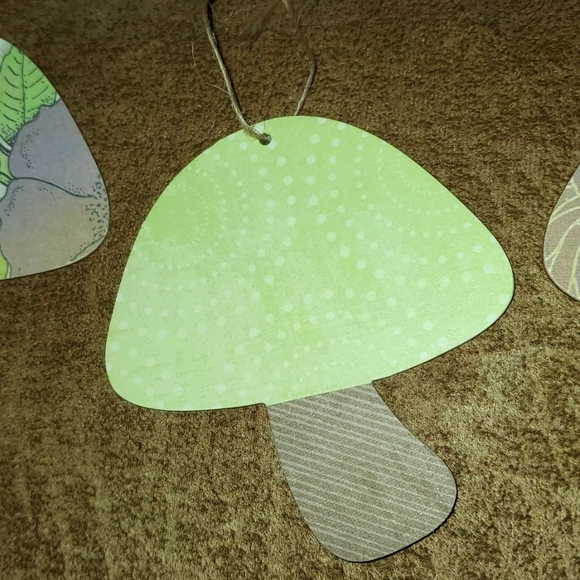 Antler Haven Designs Hanging Mushroom Ornaments Set of 4 - Picture 3 of 8